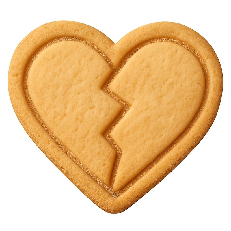 Heart in Pieces Cookie Cutter & Stamp, Fondant & Clay – 4×3.8