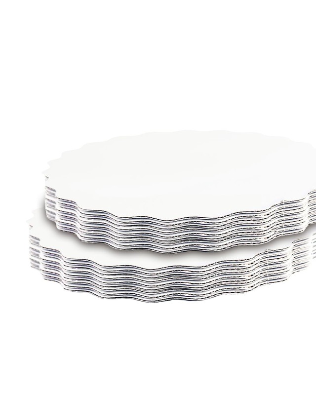 qiqee 6 Inch White Wave Cake Boards Round 15-Packs 6 inch / 15Pcs, gallery