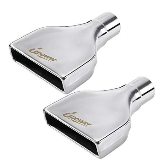 Pack of 2 Exhaust Tip 2.25" Inlet 2" x 6" Outlet 10" Long Rolled Rectangle