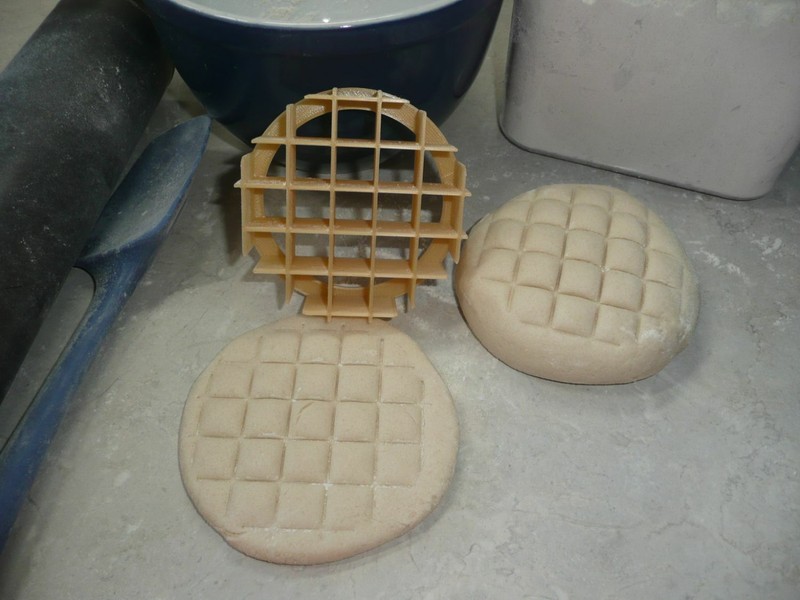 WAFFLE DESIGN PATTERN CONCHA CUTTER MEXICAN SWEET BREAD STAMP MADE IN USA PR4629 gallery