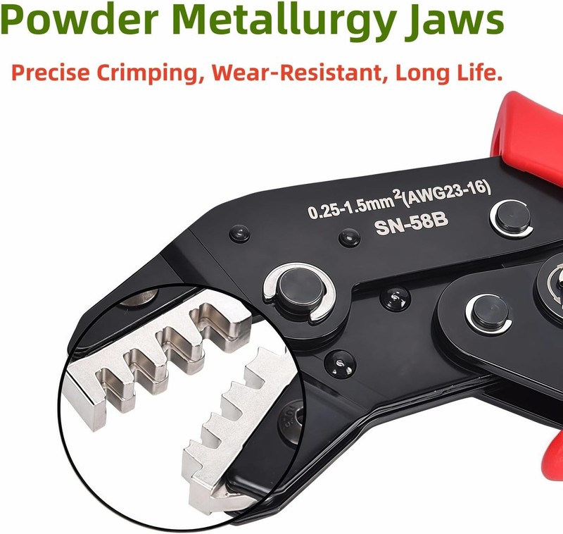 Ratchet Crimper Tool with Terminal Removal Kit | 45# Steel for AWG23-16 gallery