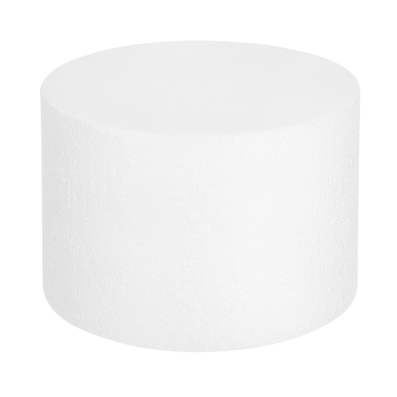 Round Foam Cake Dummy, 8″x 5″ White Fake Cake Circles Dummies