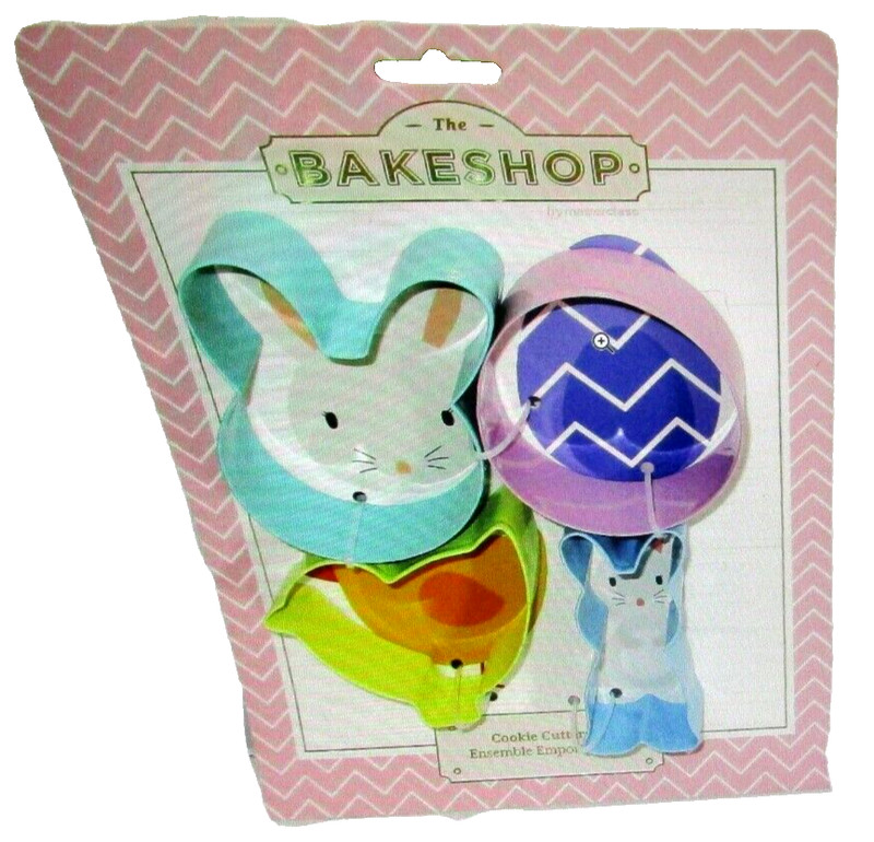 EASTER COOKIE CUTTERS ~ BY THE BAKESHOP ~Set of 4 -Bunny/Egg/Chick/Bunny Face