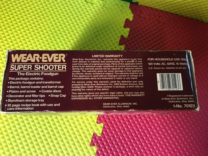 Vintage Wear-Ever Super Shooter 70123 Electric Foodgun Cookie Canape Maker Works gallery