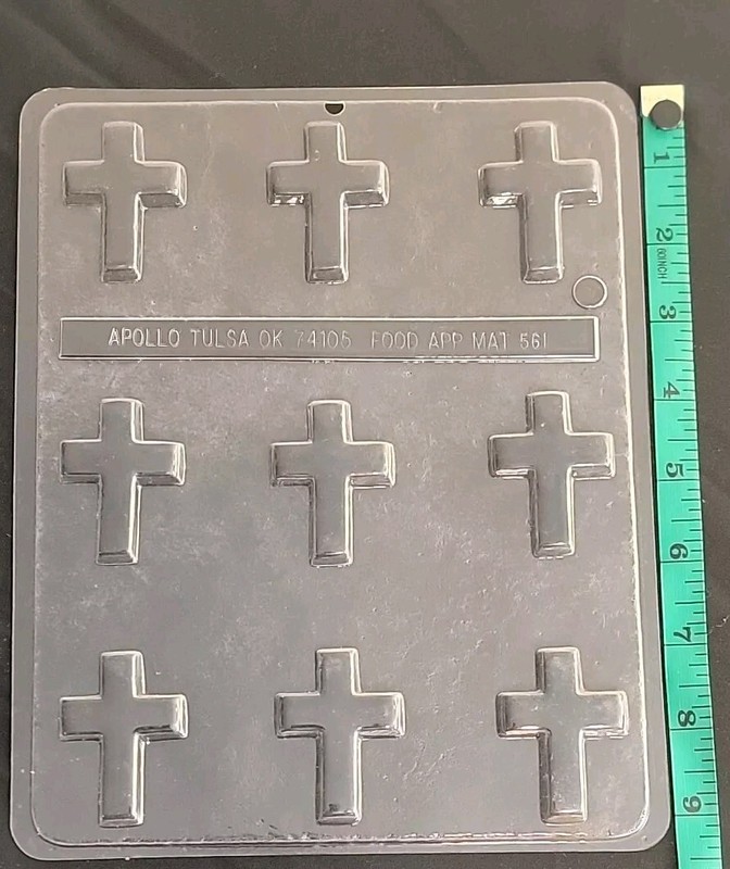 Apollo 561 Easter Religious Communion Lent Cross Chocolate Candy Mold