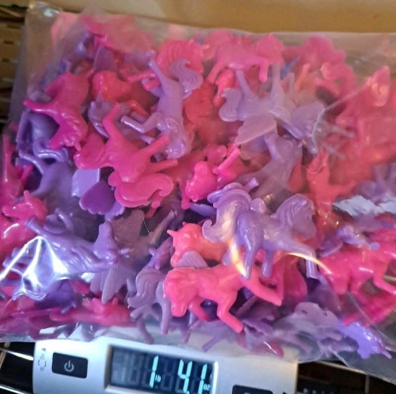 1.4LB LOT Pink Purple Party Favors Cake Toppers Unicorn Pegasus Toys Figures gallery