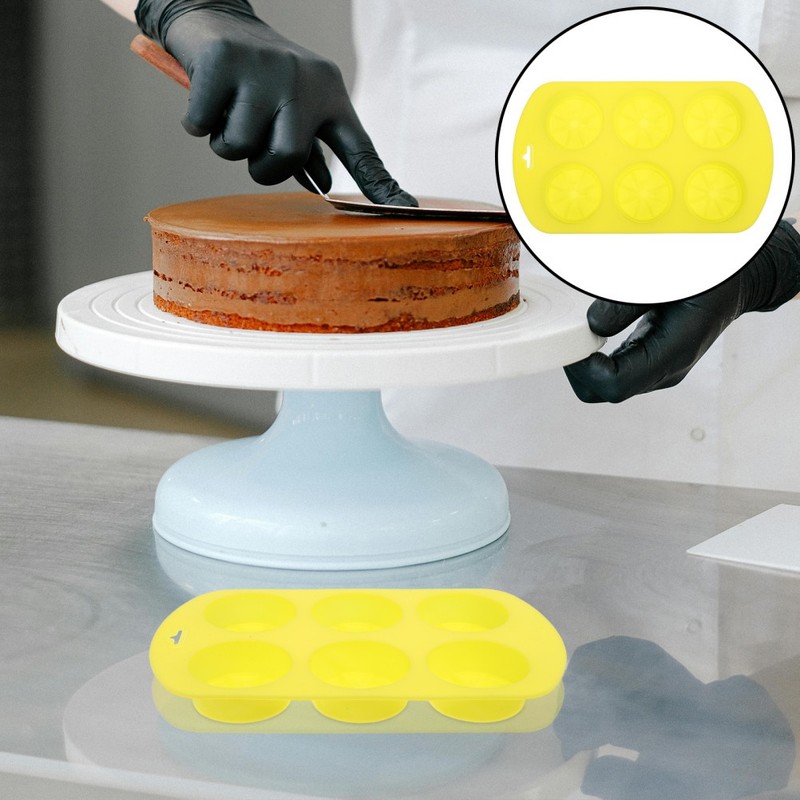 6Pcs Easy Release Silicone Fondant Molds Lemon Shape for Baking Treats gallery