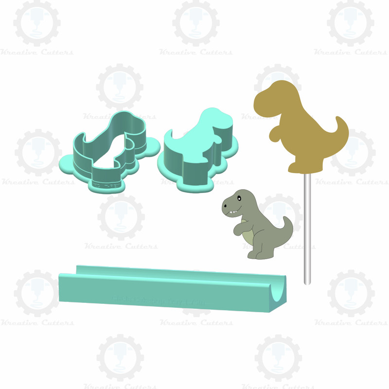 T-Rex Cake Pop Mold |Deluxe Cutter, Popper, and Tray Option gallery