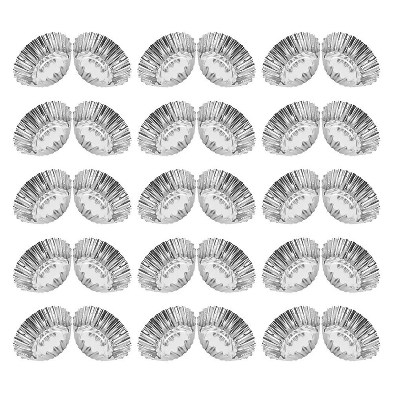30 Pcs Mini Cake Pans Tart Baking Cups Cupcake Mold Cookie Molds