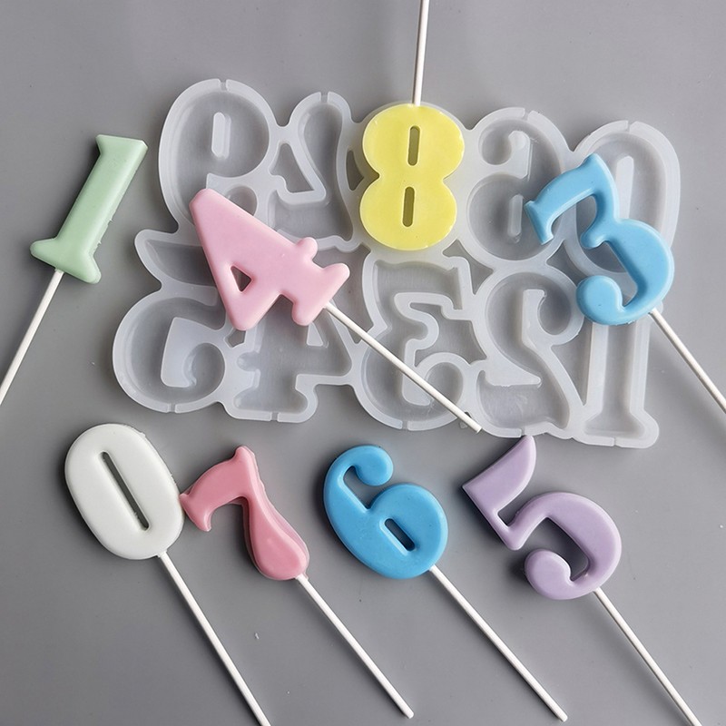 Numeric Shaped Modeling DIY Silicone Mold Birthday Cake Decorating Baking moldAL gallery