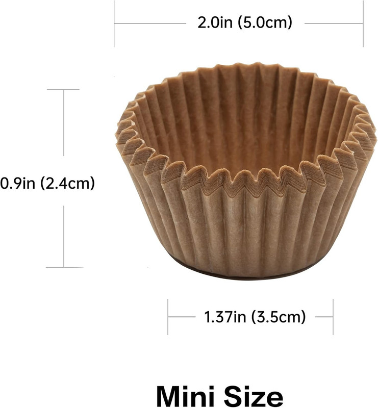Non-Stick 400pcs Mini Cupcake Liners for Baking, Natural parchment muffin liners gallery