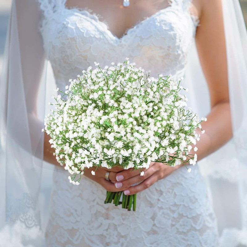 30 artificial baby's breath flowers, suitable for party decorations. gallery