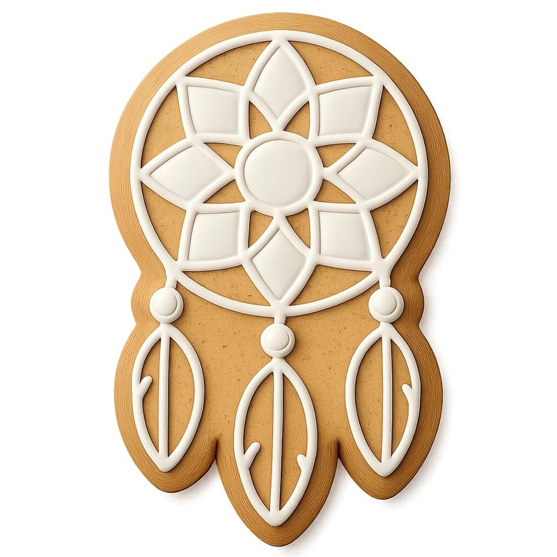 Dreamcatcher Boho Cookie Cutter & Stamp, Fondant & Clay - 4x3.1 gallery