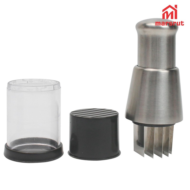 Pressed Garlic Chopper Stainless Steel, Mini Manual Masher One Size, Silver gallery