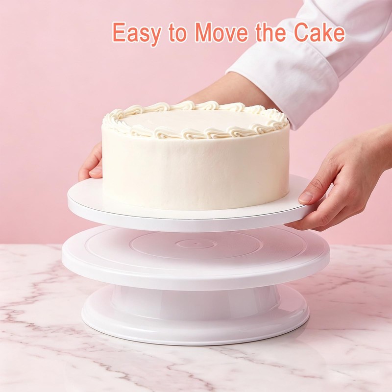 6 PCS White 10 Inch Round Cake Boards 1/2 Inch Thick Drums Cardboard Base gallery