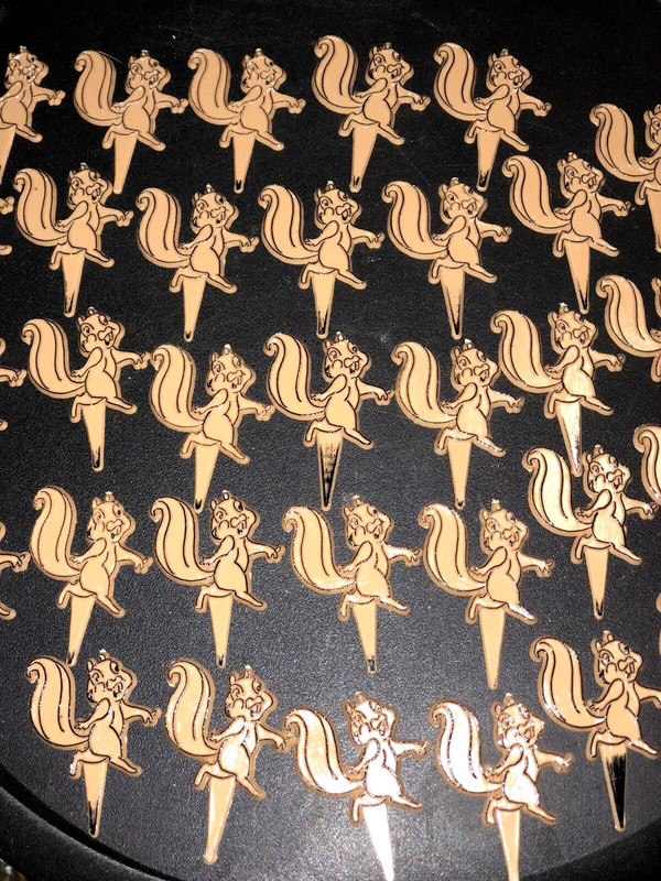 Vintage Chipmunk Chip n Dale Squirrels Cupcake decorations PICKS Cake Toppers 36