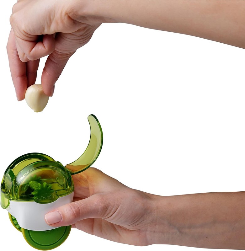 Chef'n 102-663-011 GarlicZoom Garlic Chopper, XL, Green Extra Large, gallery