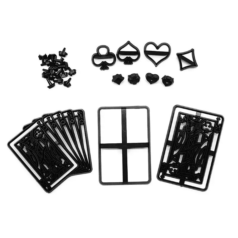 28pcs Porker Theme Silhouettes Fondant Decorating Sugarcraft Cutter Mould Mold