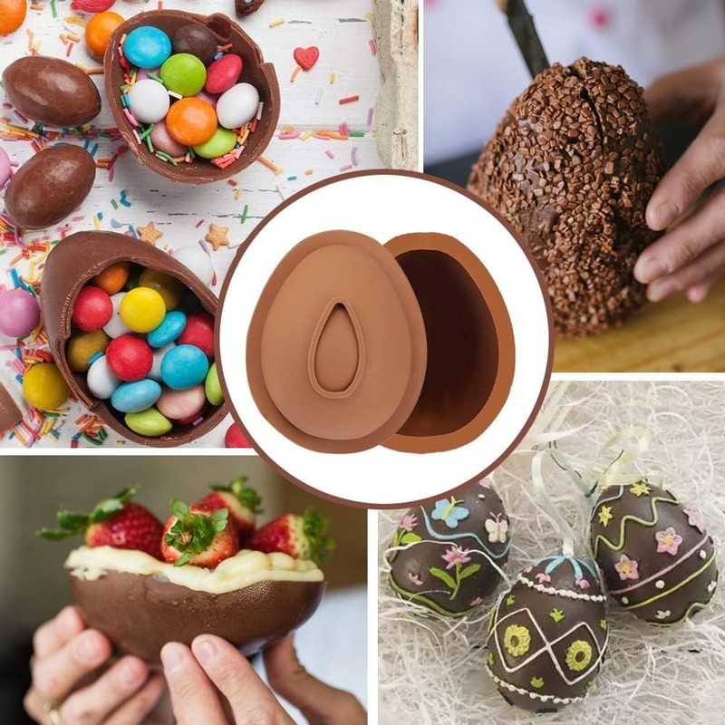 Family Fun 4PCS Easter Egg Mold Set with Wood Hammers - Celebrate with Style gallery