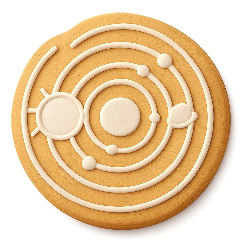 Astronomical Unit Solar System Cookie Cutter & Stamp, Fondant & Clay - 4x4 gallery
