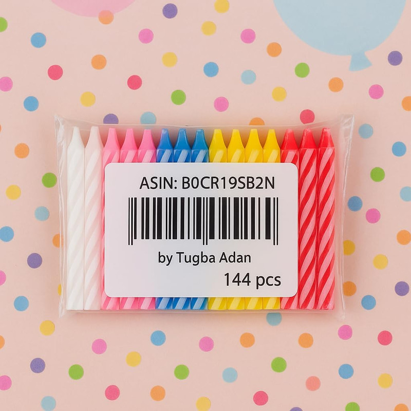 by Tugba Aydan - Birthday Candle - 144 Count Mix Color Birthday Candles for Cake gallery