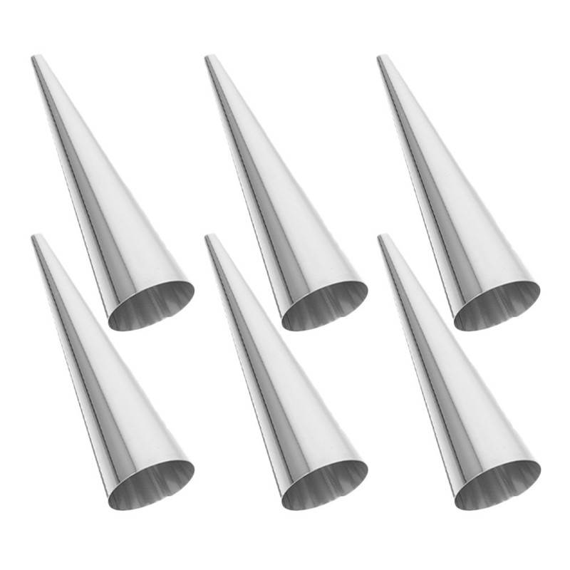 6Pcs Reusable Stainless Steel Tubular Croissant Molds for Bread and Pastries gallery