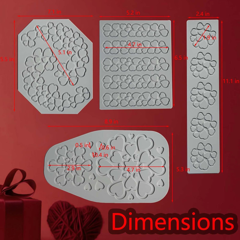 4PCS Heart Silicone Mold, Heart Chocolate Molds Hearts Tuile Molds,Fondant Choco gallery