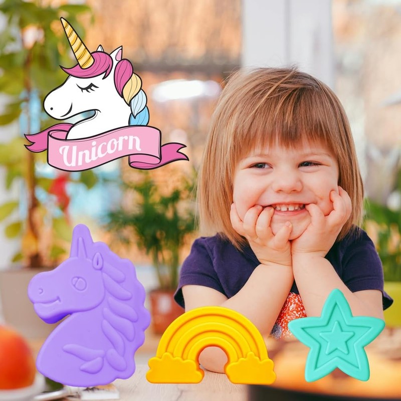 Benekiy 2 Pack Unicorn Molds Silicone 4 Cavity 3D Big Cartoon Themed Baking gallery