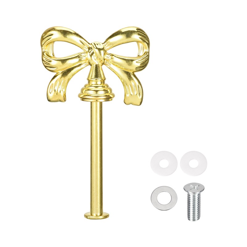 1 Set 1-Tier Cupcake Stand Hardware Fittings for Cake Stand, Bow-Knot Gold
