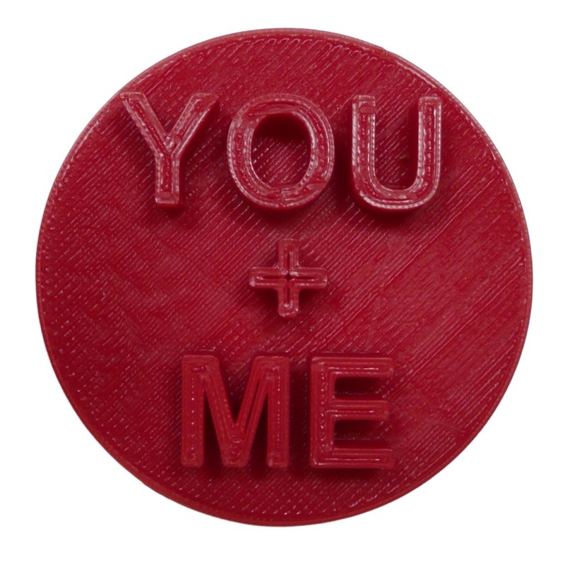 YOU + ME CANDY HEART COOKIE STAMP EMBOSSER MADE IN USA PR5471