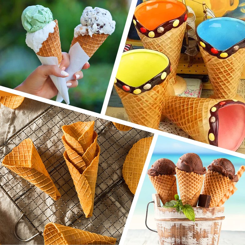 2PCS Pizzelle Roller Ice Cream Cone Mold Cone Roller for DIY Pastry Dessert C... gallery