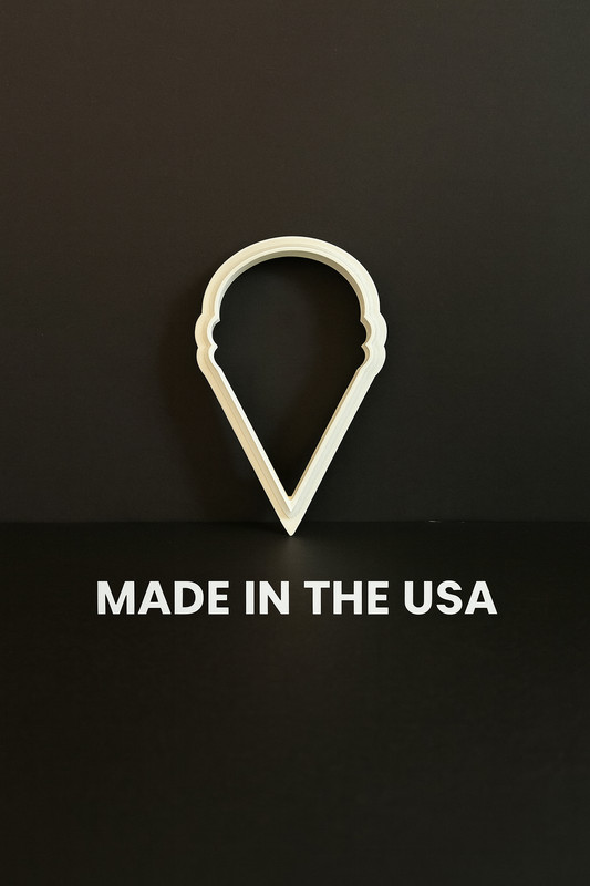 Custom Made Ice Cream Cone Cookie Cutter Fondant Cutter Baking Tool USA gallery