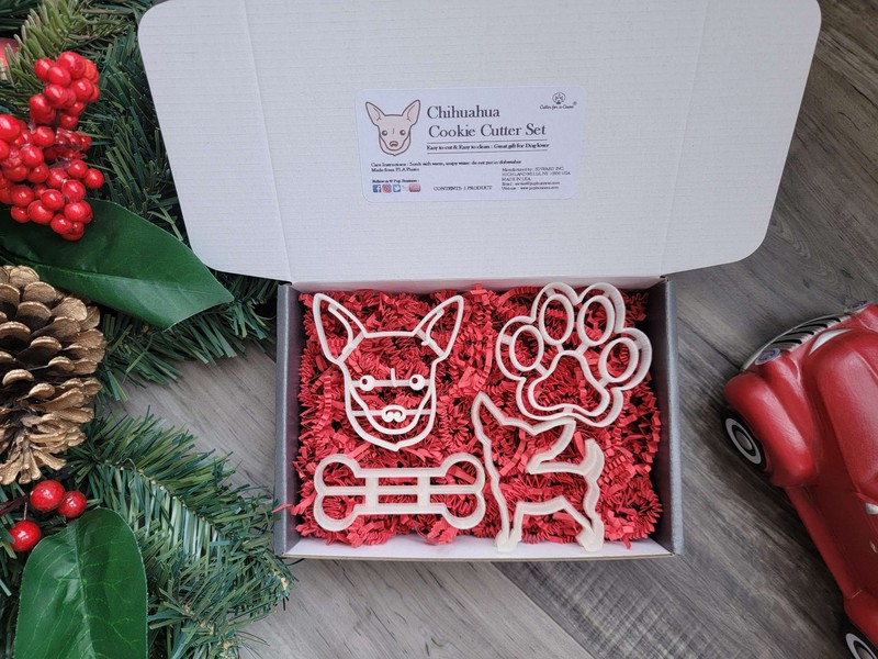 Chihuahua Cookie Cutter Set - Personalized Bone