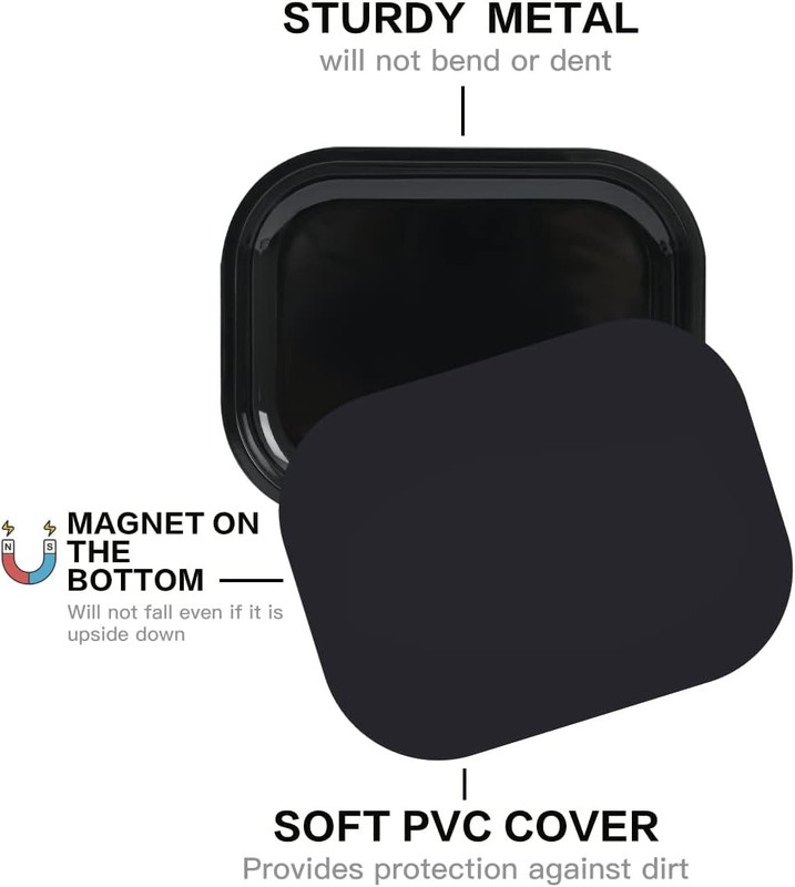 HOKirin Metal Tray with Soft Magnetic Lid,Metal Small Spill Black gallery