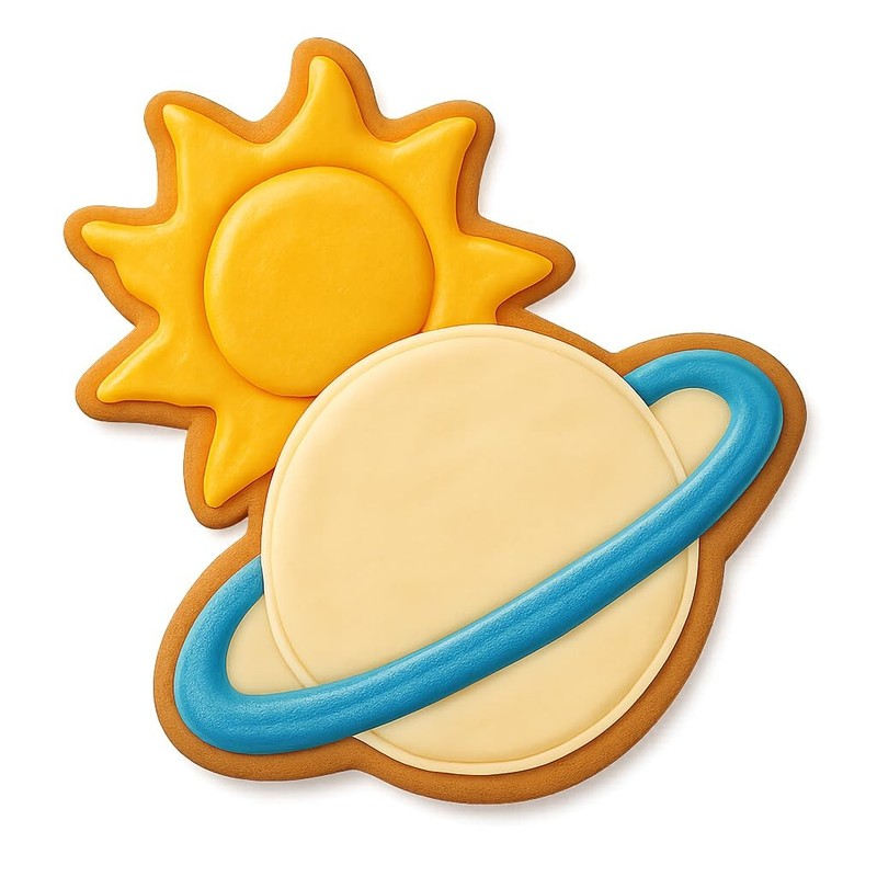 Solar Flare Planets Cookie Cutter & Stamp, Fondant & Clay - 4x3.2 gallery