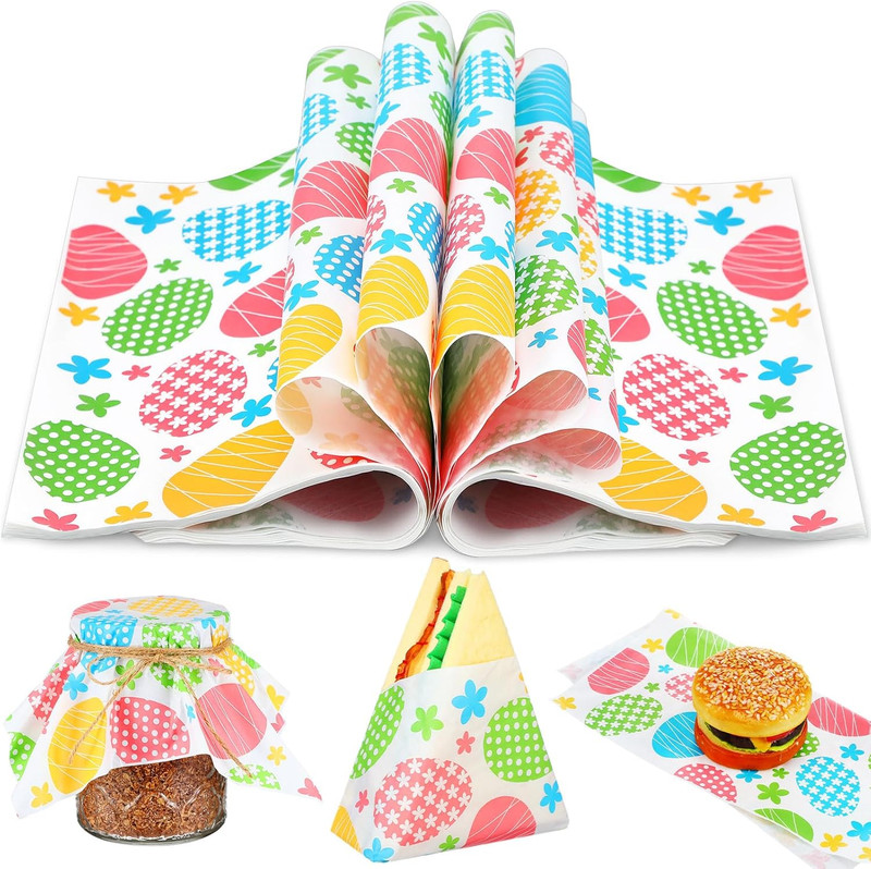 Easter Wax Paper Sheets for Food Wrapping - 100 Count, 11.4 x 11 Inches gallery