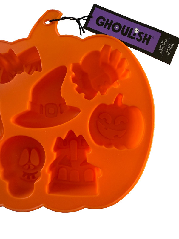 Ghoulish Halloween Cakelet Baking Mold Cake Brownies Resin Clay Bat Skull Spider gallery