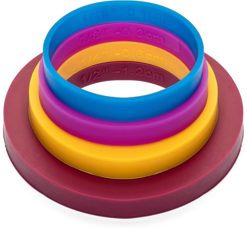 Baking Made Easy: 8 Flexible Silicone Rolling Pin Guide Bands for Perfect Dough gallery