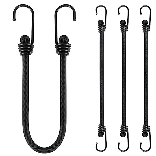 12 Inch Black Heavy Duty Bungee Cords with Hooks - Small gallery