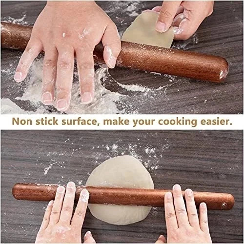 Wood Rolling Extra Long Thickened Rolling Pin For Baking Wooden Dough Roller gallery