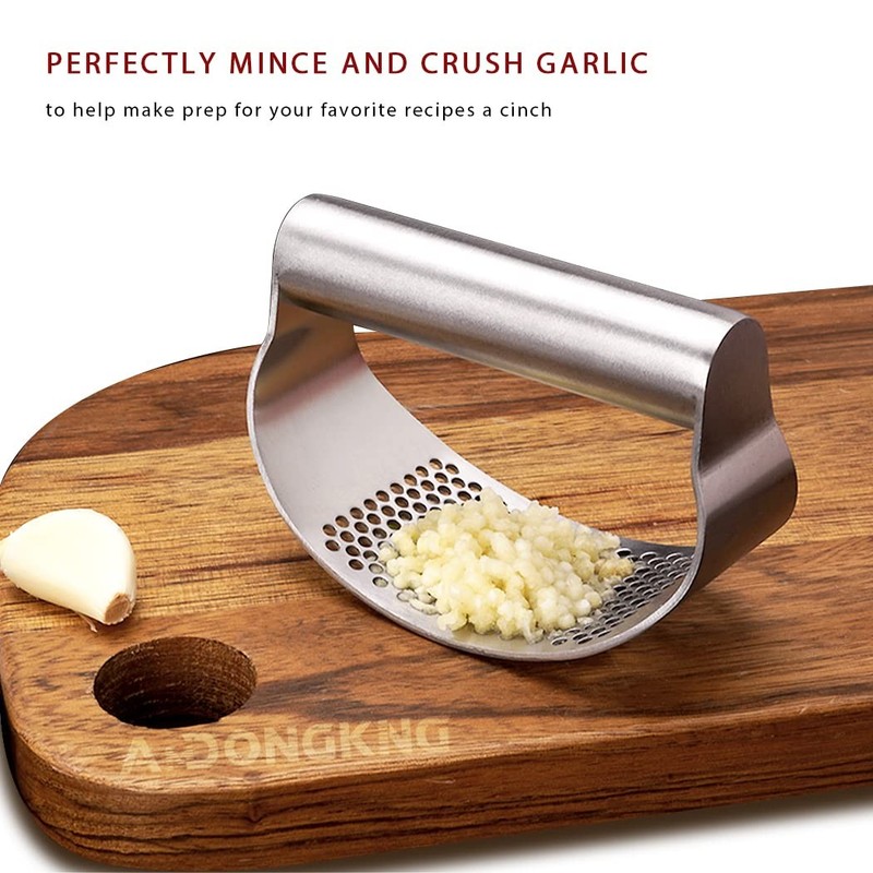 Garlic Press Rocker, Bottle Opener, Stainless Steel 4.3*2*2.7 inches, Silver gallery