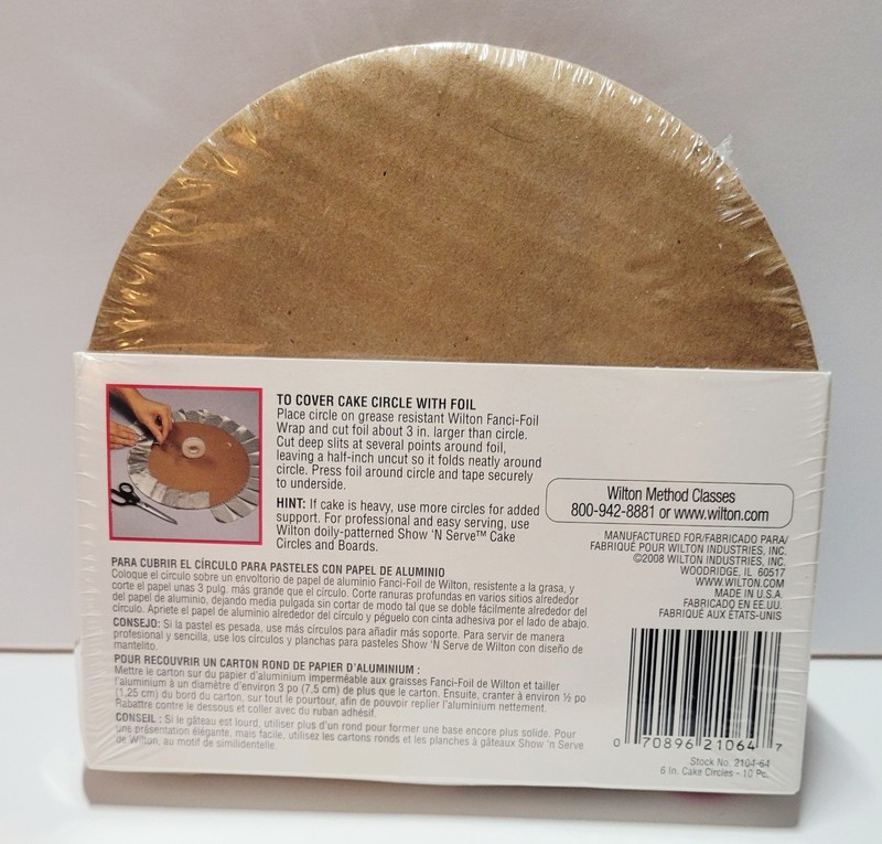 Wilton 6” Cake Circles for 4 or 5 in Cakes - New gallery