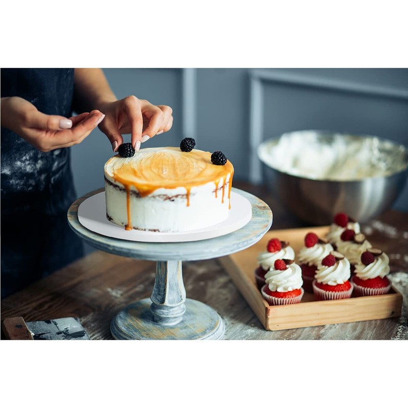 White 6 Inch Round Cake Drums with 1/2-Inch Thick Smooth Edges Birthday gallery