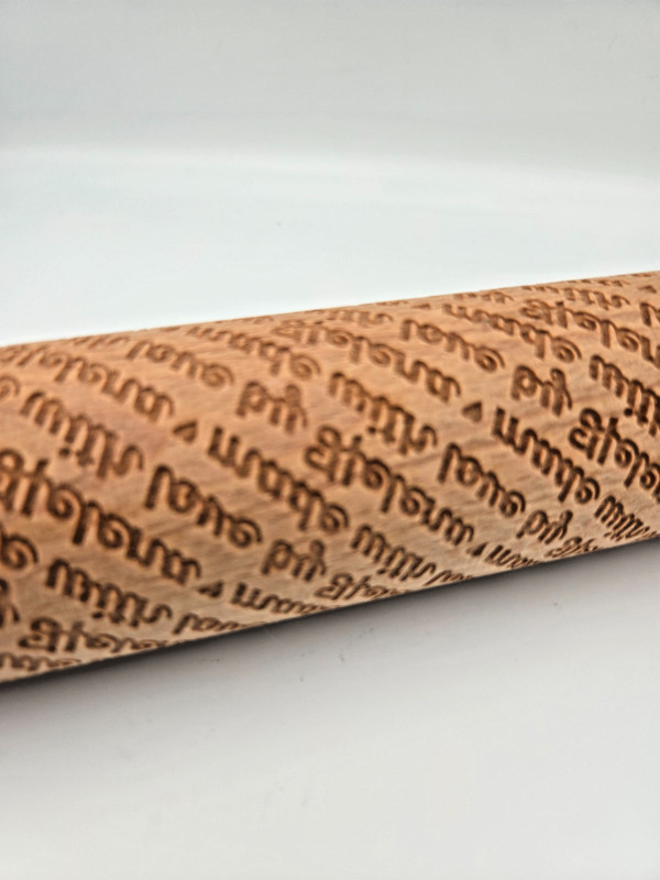 Laser Engraved Custom Valek Rolling Pin "Made With Love By Helena" Great Gift gallery