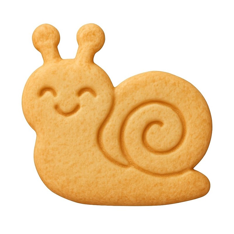 Happy Snail Cookie Cutter & Stamp - 4x3.4 Fun Kitchen Baking gallery