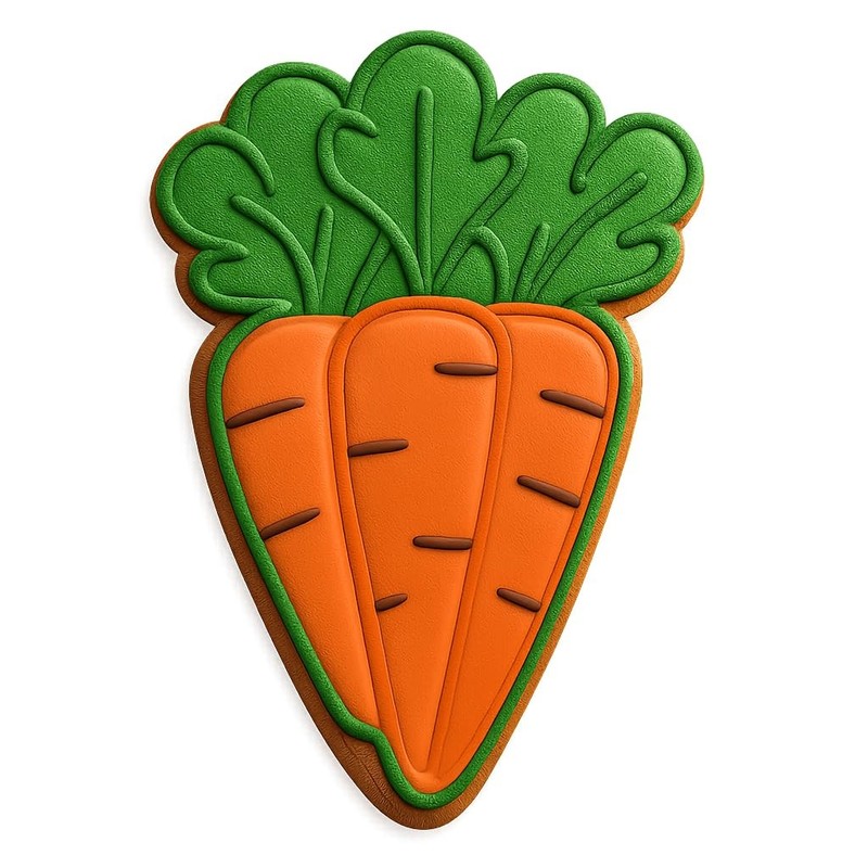 Bunch of Carrots Cookie Cutter & Stamp – 4×3.2