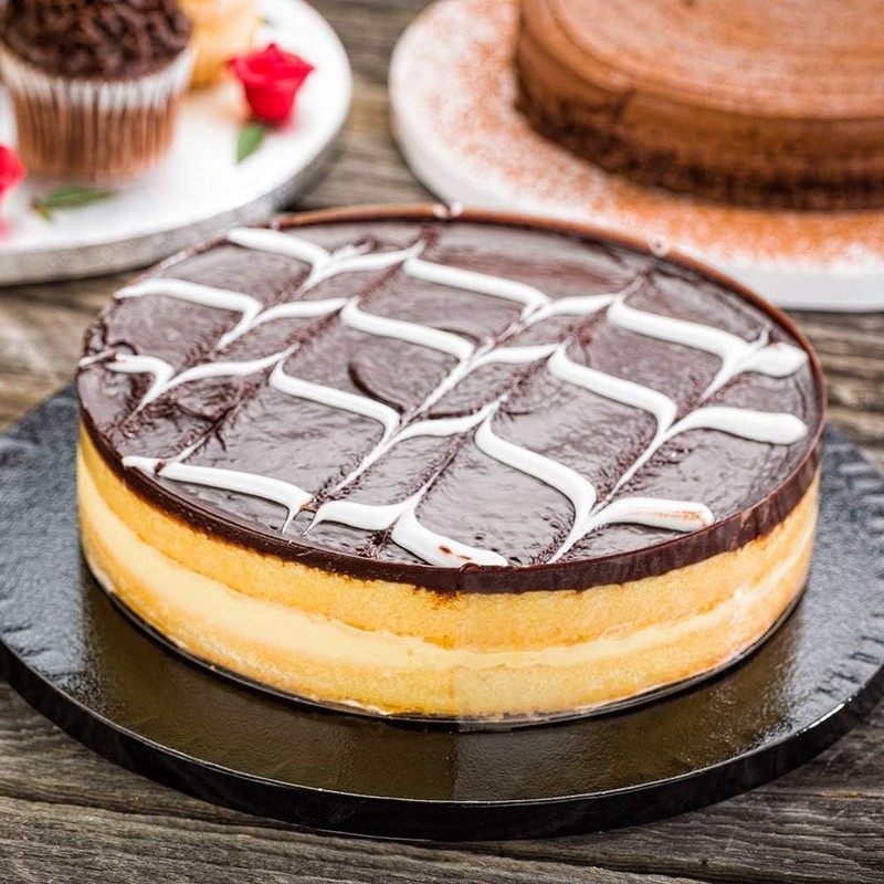 10 Inch Cake Board 1 Durable Cake Drum Round Covered Edges Black gallery