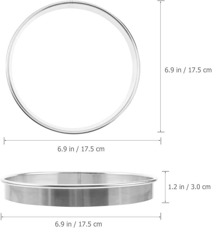7 Inch Cookie Cutter round Cake Ring Stainless Steel Pizza Saucing Ring Large Bi gallery