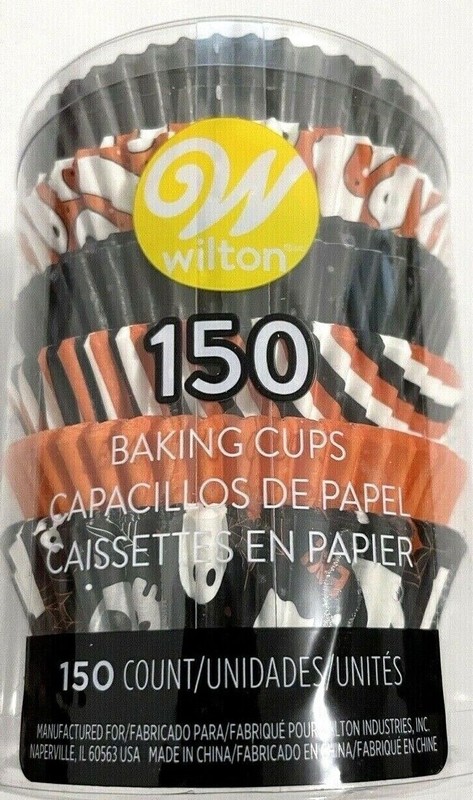 Wilton Halloween Cupcake Baking Cup Liners 150 Count Ghosts Spider Webs