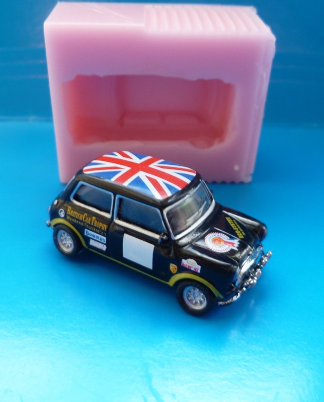 3D 4cm Mini Cooper Car Silicone Mold For Cake Topper Chocolate Clay Etc.